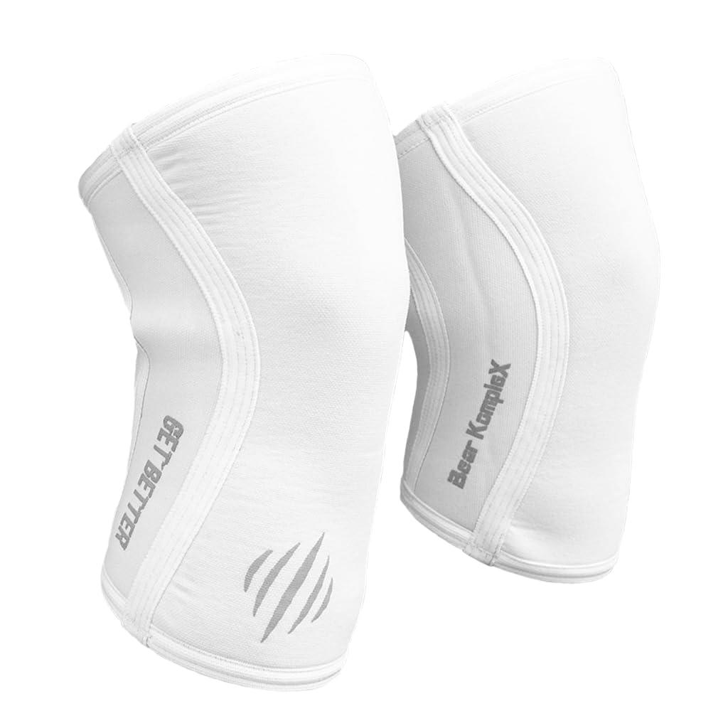 Bear KompleX Bear KompleX Compression Knee Sleeves, Fitness & Support for Workouts & Running. Sold in Pairs-Training, Weightlifting, Wrestling, Squats & Gym Use. 5mm&7mm Thick, Multicolor Options