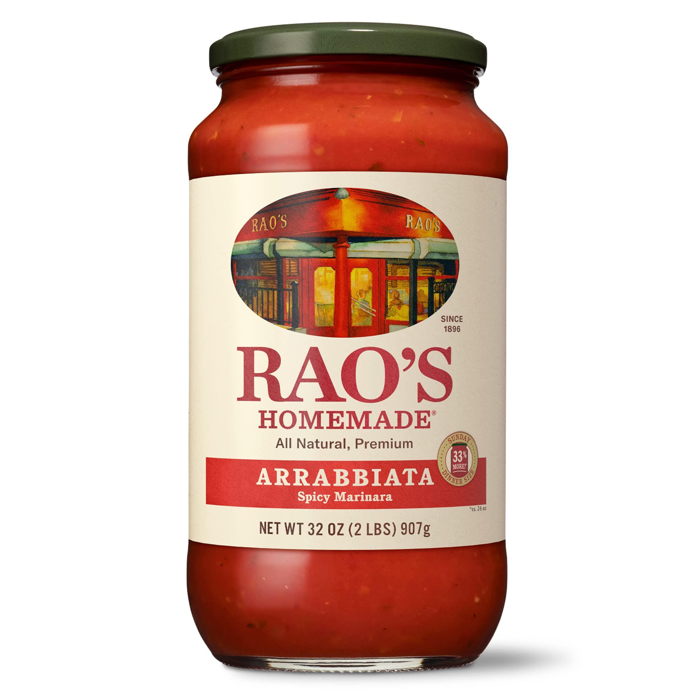 Rao's Homemade Rao's Homemade Arrabbiata Sauce, 32 oz, Tomato Sauce, All Purpose, Keto Friendly Pasta Sauce, Premium Quality Tomatoes from Italy & Crushed Red Pepper