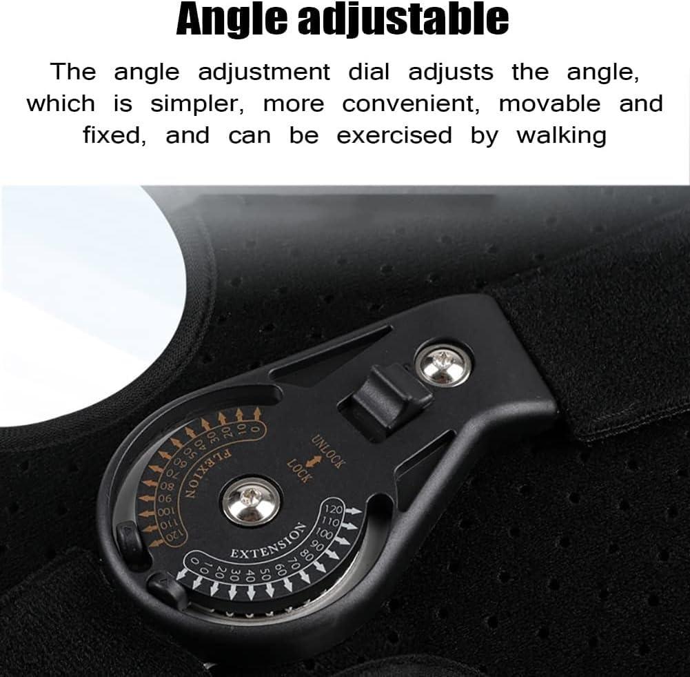FoRes Hinged Knee Pad Hinged Knee Brace Support For Protection Medical Hinged Knee Orthosis With 0-120 Adjustable Angle Four Straps Non-slip Straps For Knee Ligament Relaxation, Meniscus Injury (Size : M