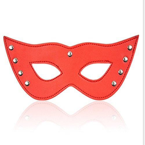 JIAHAO JIAHAO Blinder Soft Padded PU Leather Blindfold Eye Cover Sleep Flirting cat face mask (Pink)