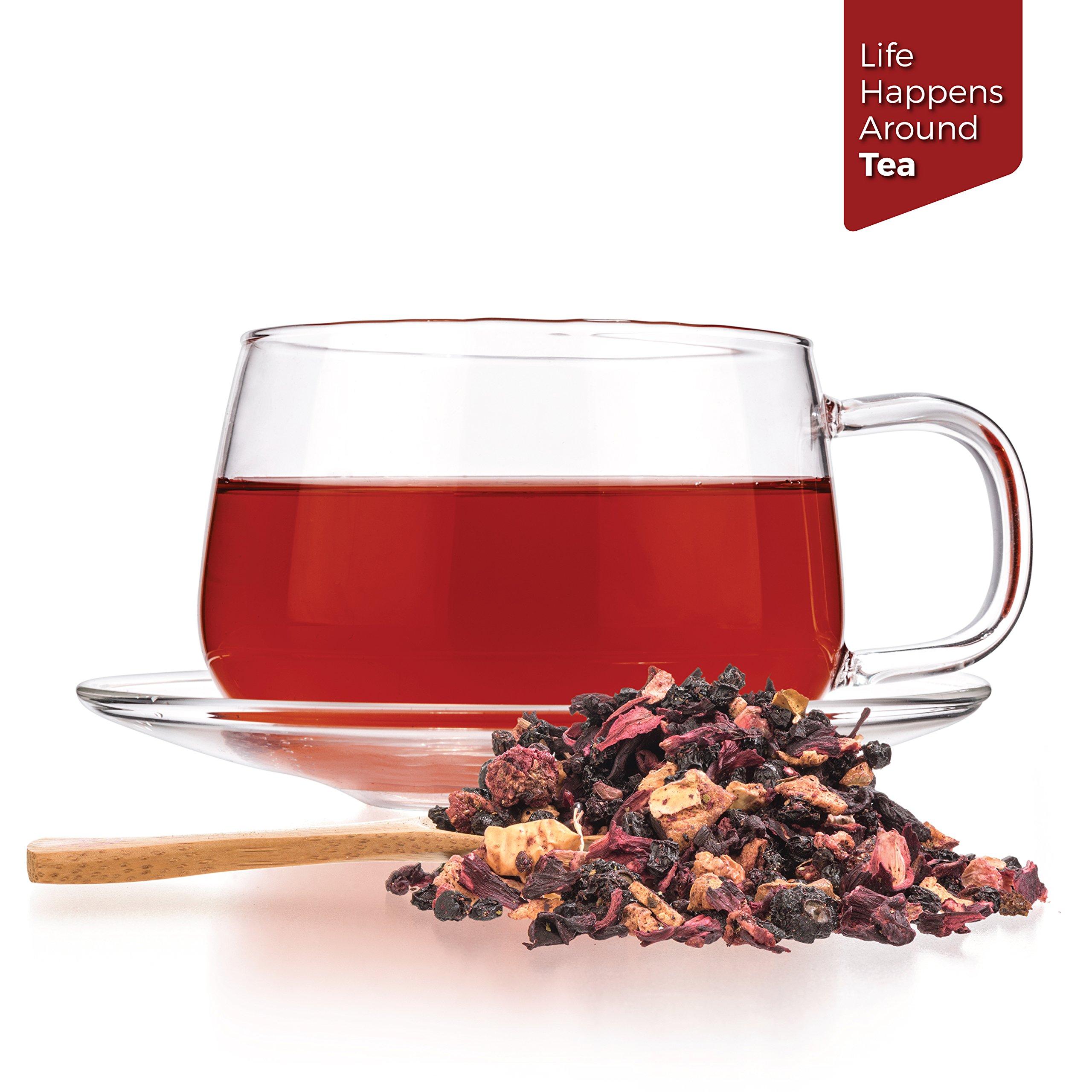 Tealyra Tealyra - Grandma's Garden Berry - Fruit Tea Blend - Hibiscus and Berries Based Herbal Loose Leaf Tea - Vitamines Rich - Caffeine-Free - Hot and Iced Tea - 220g (8-ounce)