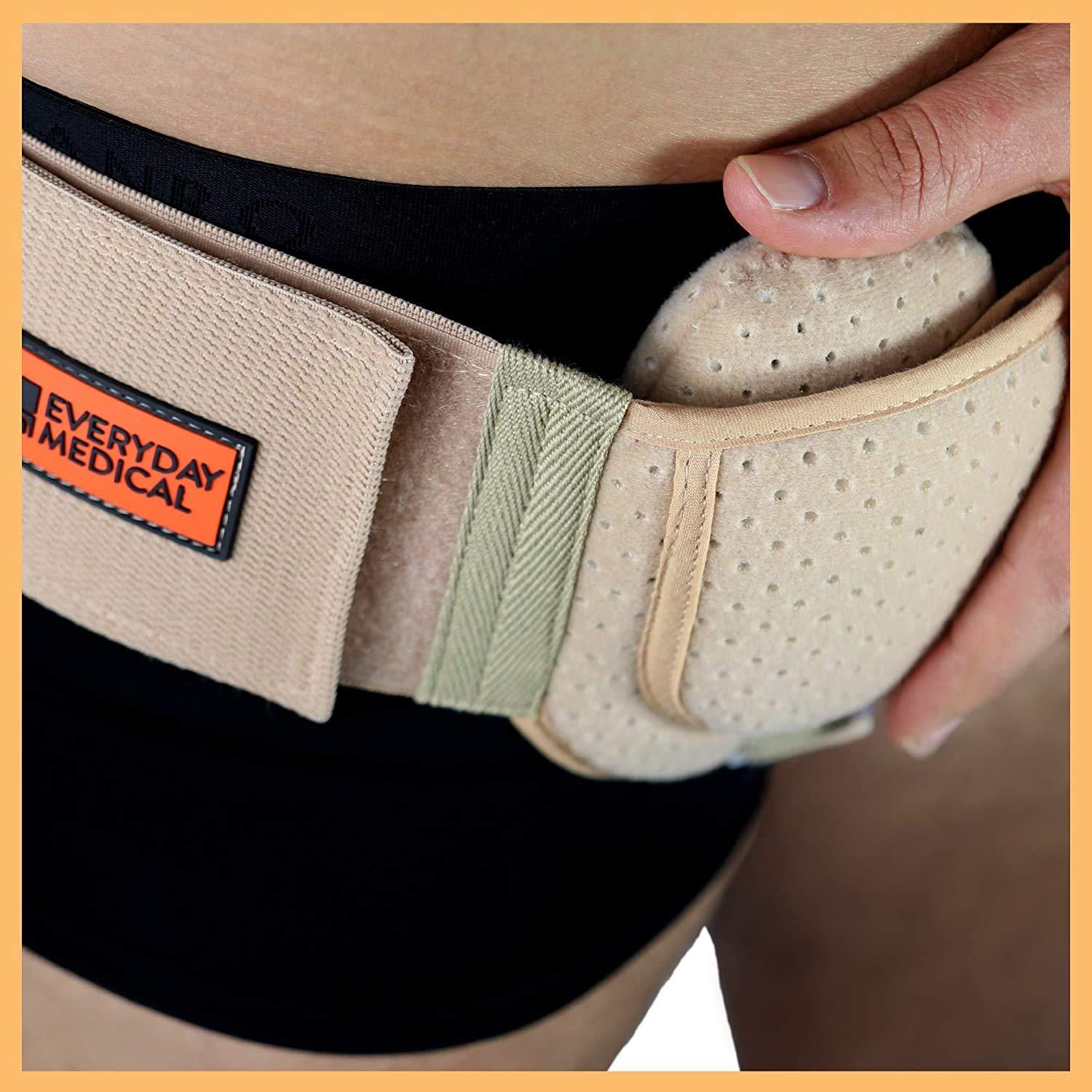 Everyday Medical Everyday Medical Inguinal Hernia Support Belt for Men I Fits Left or Right Side I Post Surgery Men and Womens Hernia Support Truss for Inguinal, Groin Hernias I Adjustable Waist Strap I Beige | S/M
