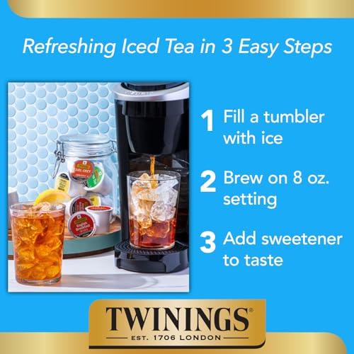 Twinings Twinings Decaffeinated Earl Grey Black Tea K-Cup Pods for Keurig, 24 Count (Pack of 1), Flavoured with Citrus and Bergamot, Enjoy Hot or Iced | Packaging May Vary