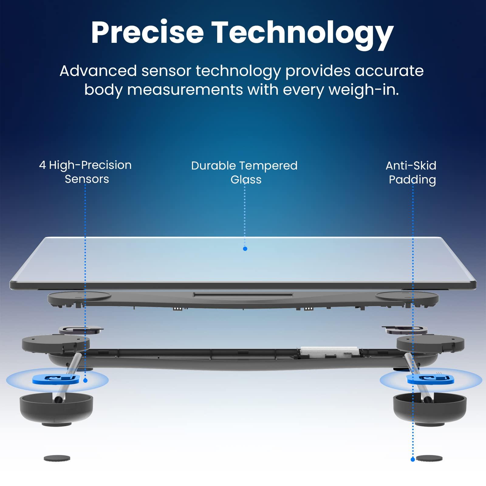 Etekcity Etekcity Digital Body Weight Bathroom Scale, Large Blue LCD Backlight Display & Scale for Body Weight FSA HSA Store Eligible,Smart Bathroom Digital Weighing Machine