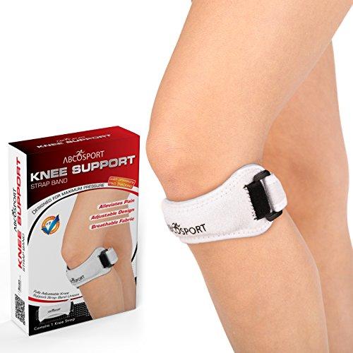 Abco Tech Abco Tech Patella Knee Strap - Knee Pain Relief - Tendon and Knee Support for Running, Hiking, Soccer, Basketball, Volleyball and Exercise - Runners Knee Stabilizer - Adjustable Band
