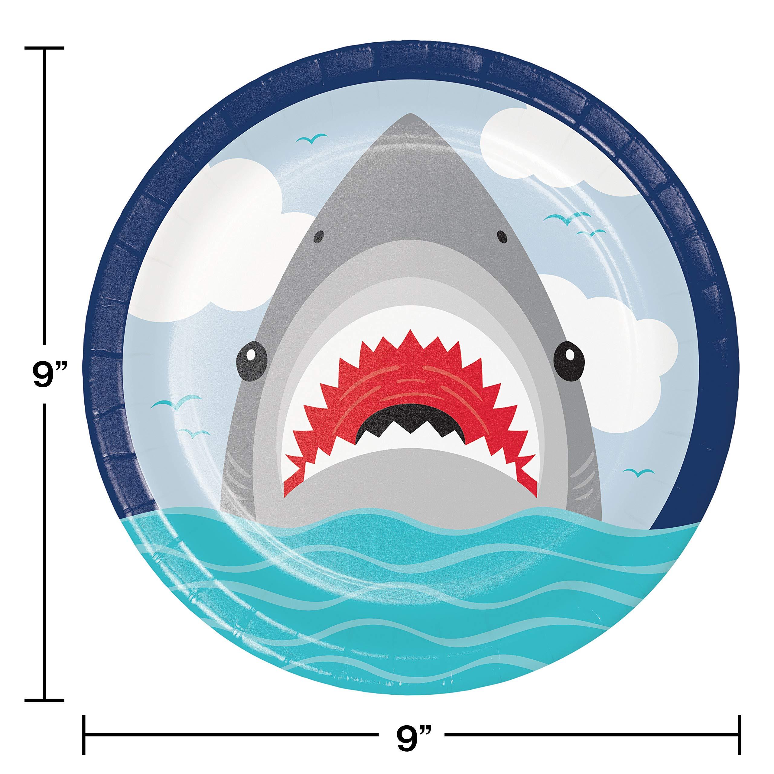 Creative Converting Shark Party Paper Plates, 8 ct