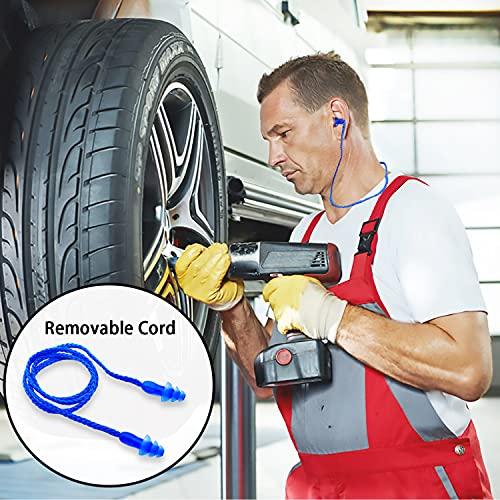 AXBUS Ear Plugs for Sleeping Noise Canceling, 16 Pairs Reusable Ear Plugs Soft Silicone Earplugs Noise Reduction with Nylon Cord Hearing Protection for Shooting,Snoring,Travel, Work, Studying, Loud Noise