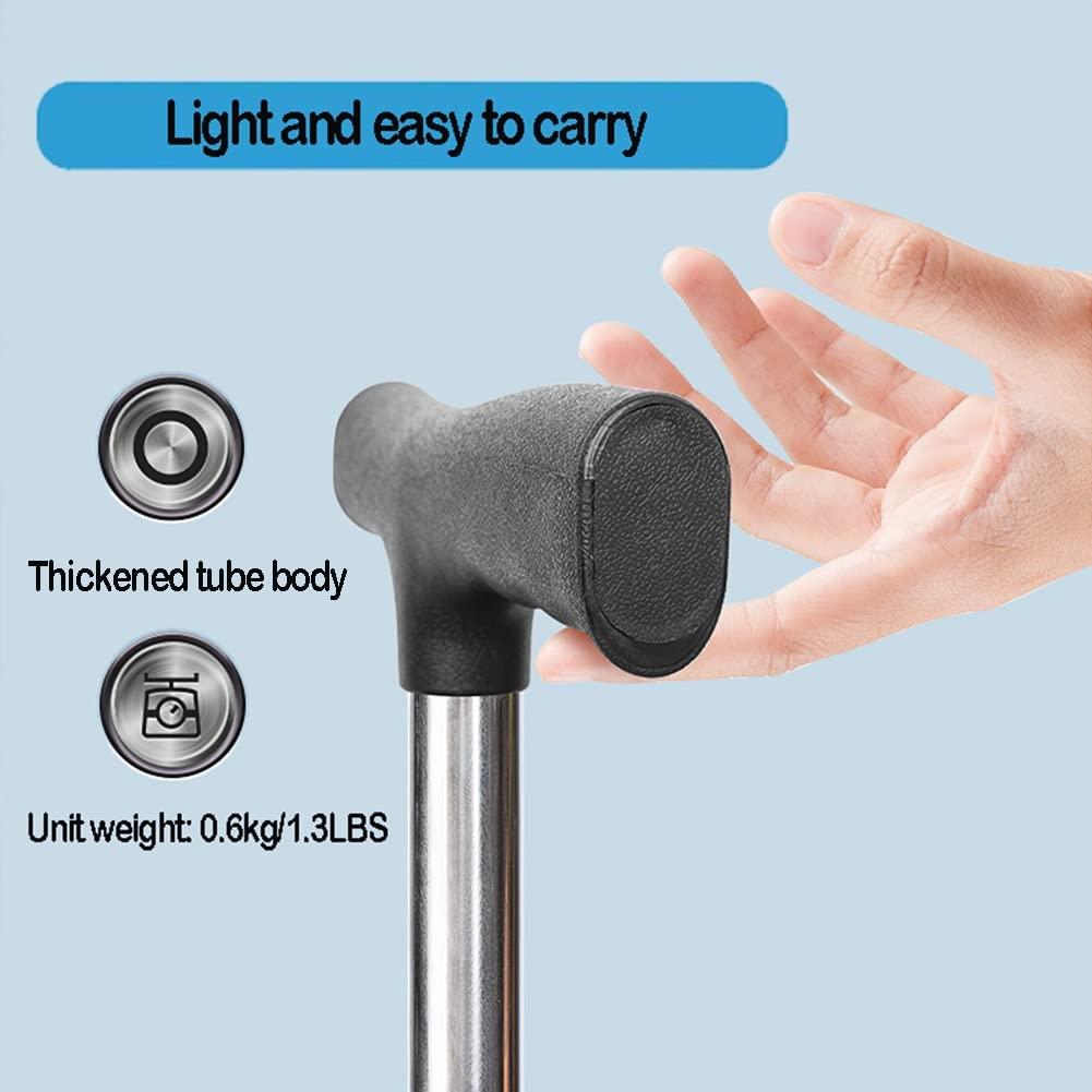 NineLife Basics Quad Cane for Seniors, Lightweight Walking Cane for Men and Women, Stainless Walking Sticks, Balance Mobility Aid, 1 Unit