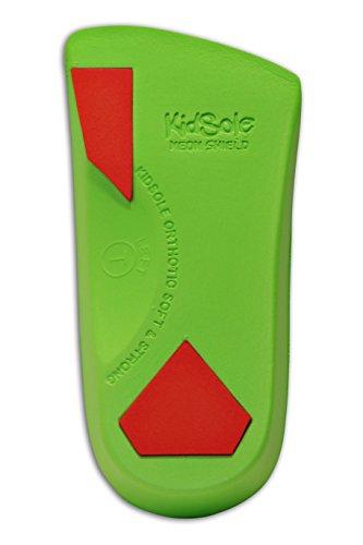 KidSole KidSole 3/4 Length Neon Shield Arch Support Insole for kids with foot pronation, flat feet, or any other undiagnosed arch support issues (Toddler Size US 10-13)