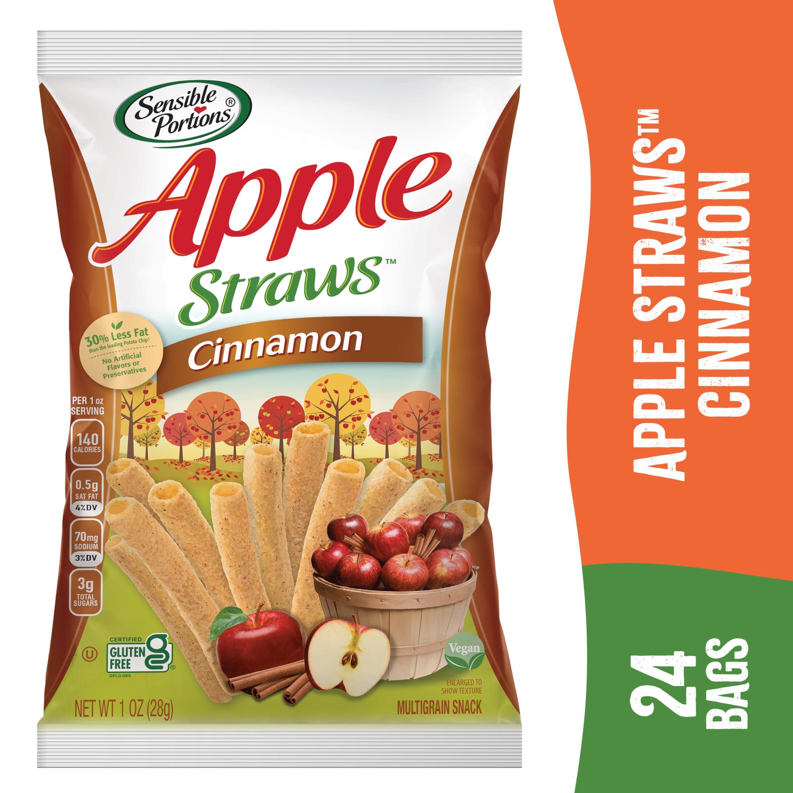 Sensible Portions Sensible Portions Garden Veggie Snacks - Veggie Straws, Snack Size, Apple Cinnamon, 1 Oz (Pack of 24)