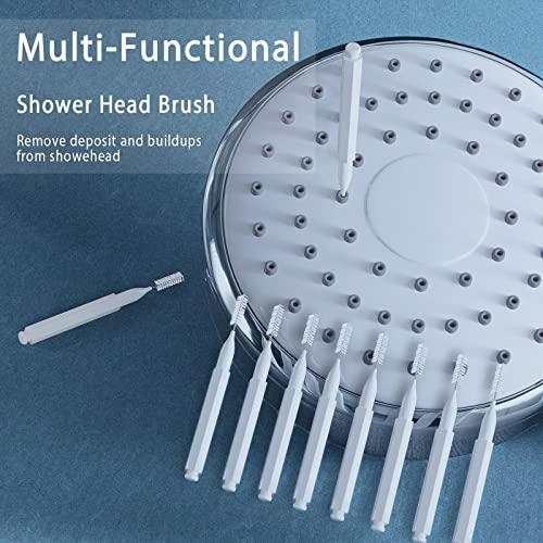 Lumkew Lumkew Shower Head Cleaning Brush for Small Hole,Multifunctional Shower Head Cleaner Tool Anti-Clogging Nozzle with Storage Boxes, Showerhead Cleaning Brushes Picks for Household Bathroom, White