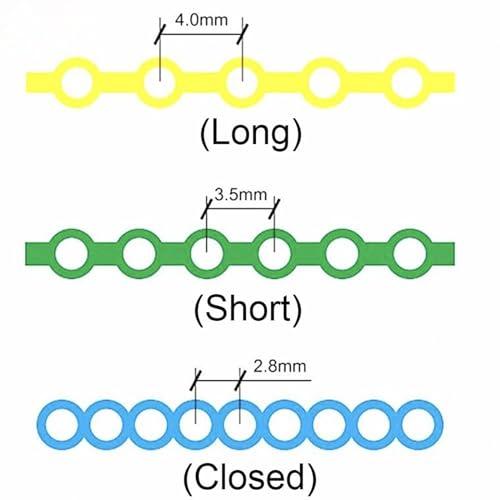 RUCYAI RUCYAI 15Feet Dental Orthodontic Elastic Rubber Power Chains Braces Bands Long/Closed/Short (Closed, Dark Green)