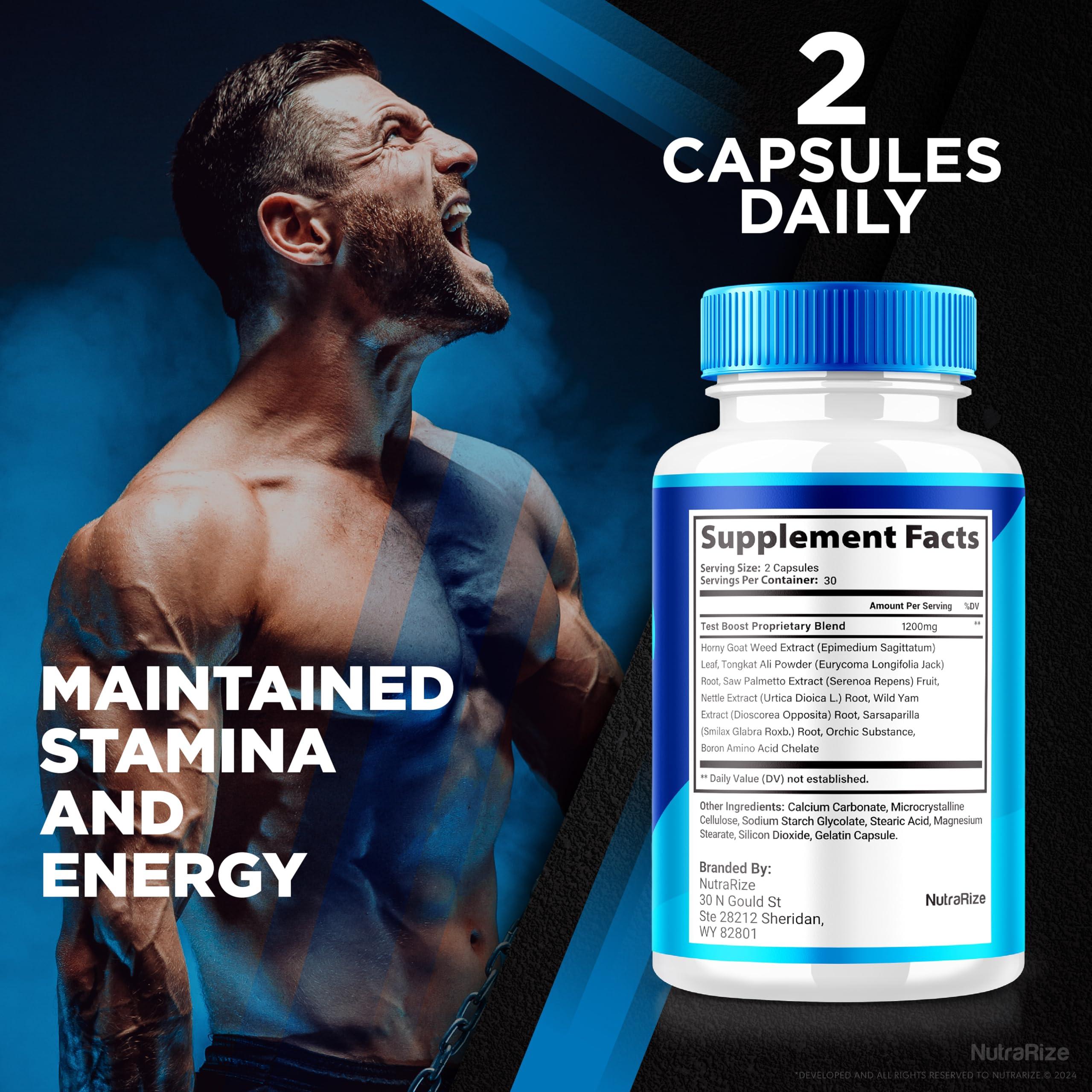 NutraRize (5 Pack) VirilBlue Capsules for Men, Viril Blue Male Supplement, All-Natural Formula to Support Performance and Confidence, Premium Nutrition for Overall Health, Official Pills Review (300 Capsules)