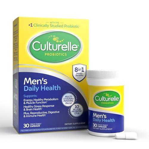 Culturelle Culturelle Daily Health 8-in-1 Probiotic and Multivitamin for Men - 30 Count - Naturally-Sourced Probiotics for Digestive Health & Immune Support, with Magnesium, Vitamin D3, Vitamin C, Vitamin B12