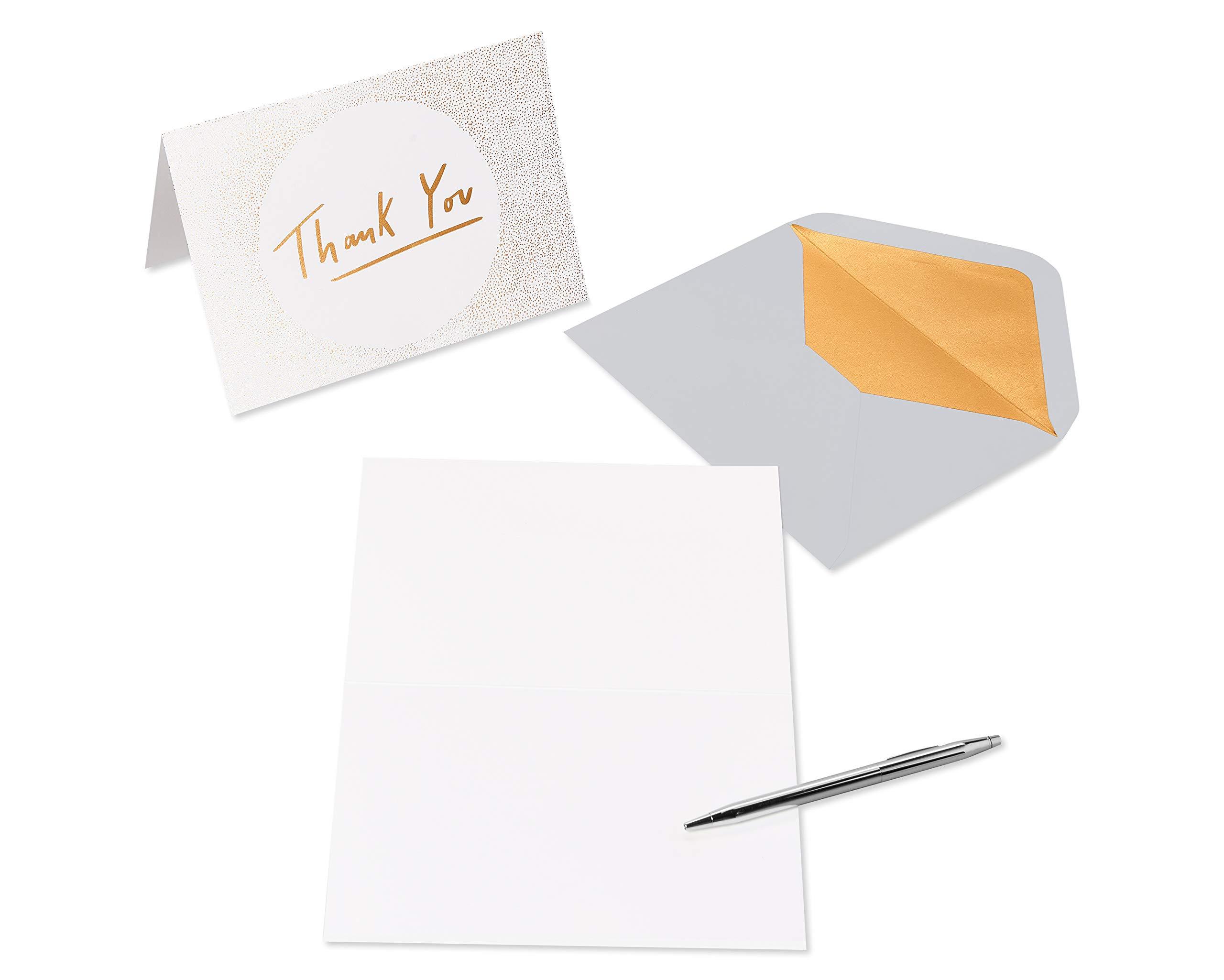 Papyrus Papyrus Blank Cards with Envelopes, Gold, Black and Cream (16-Count)