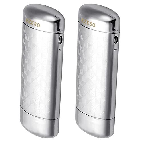 EZESO ESSENTIAL SKINCARE EZESO Glasses Case Spectacle Case Box Aluminum Lattice Nearsighted Eyeglass Case for Small Frame (2 pcs Lattice Silver)