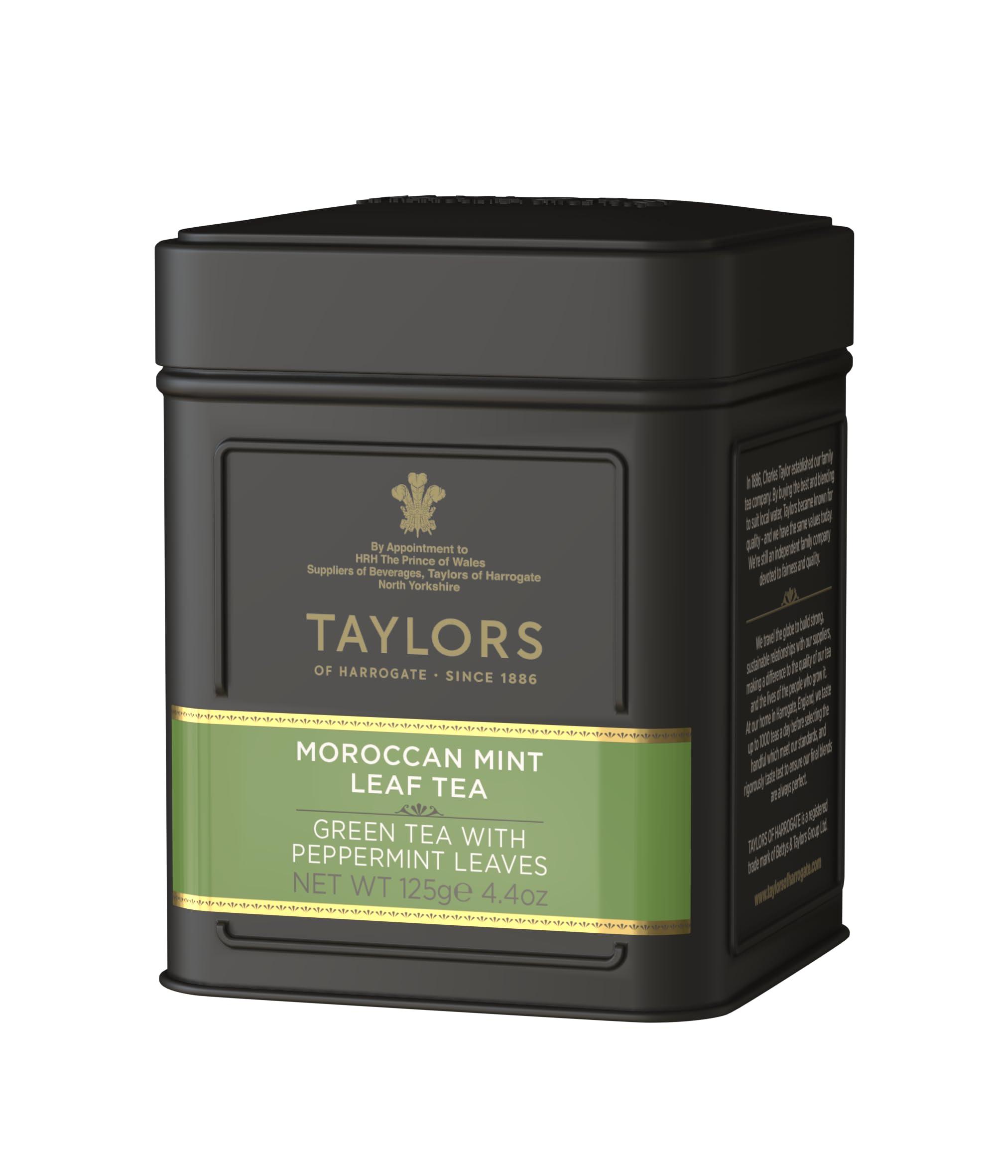 Taylors of Harrogate Taylors of Harrogate Moroccan Mint Green Tea Loose Leaf, 4.41 Ounce Tin (Pack of 2)