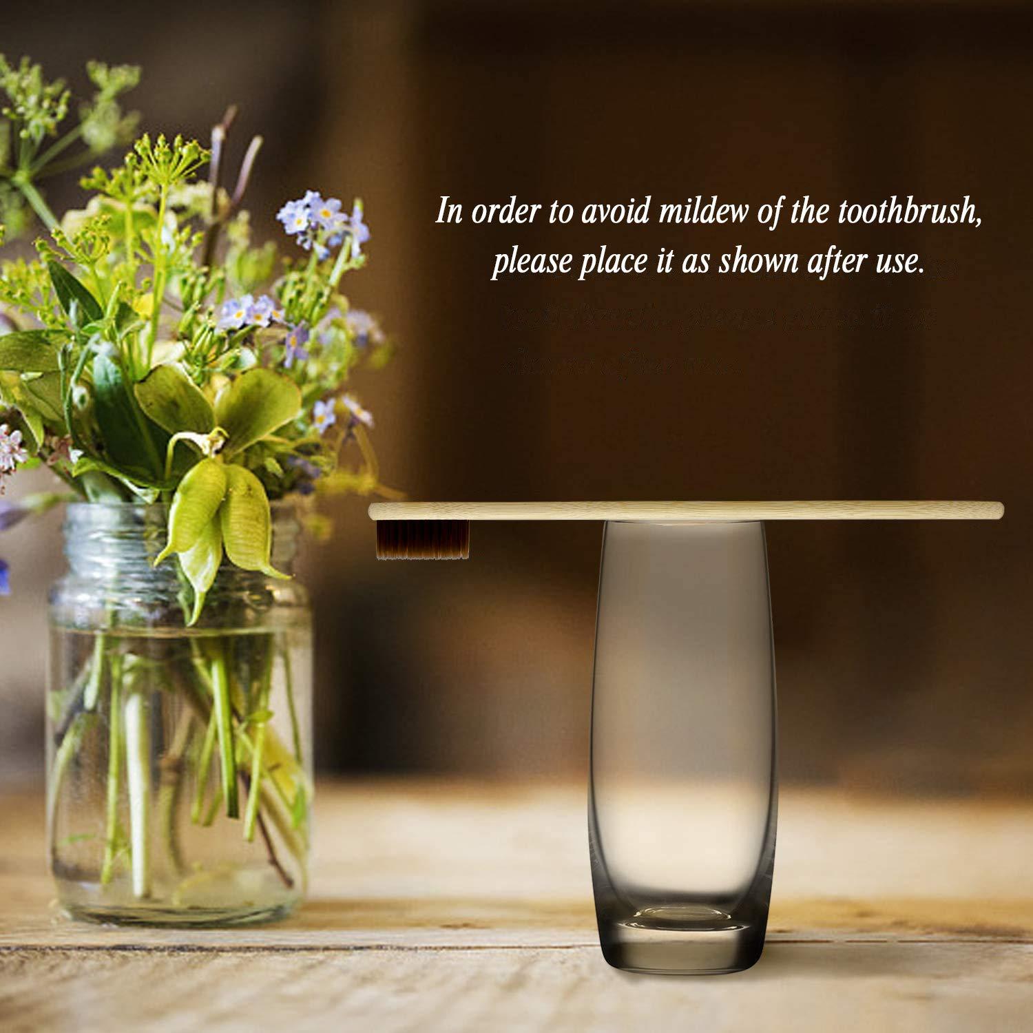 Virgin Forest Virgin Forest 10 Count Bamboo Toothbrush,Soft Bristle for Adults, Eco Friendly Natural Wooden Toothbrushes, Vegan Organic Bamboo Travel Tooth Brush (10 Colors)