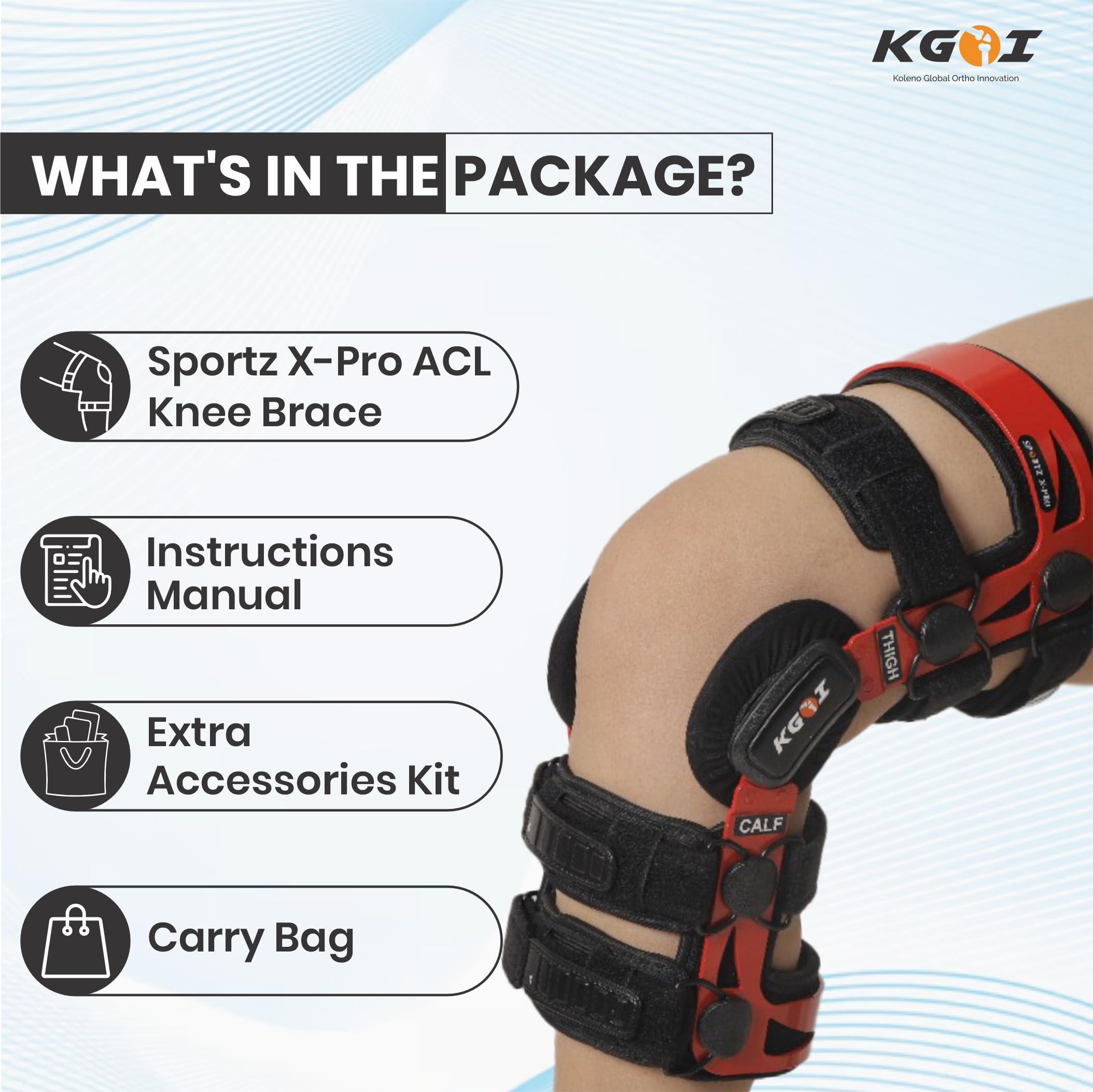 KGOI KGOI Knee Brace for Acl/Ligament/Sports Injuries/Arthritis (OA)/Knee Joint Pain Relief for Men & Women (Size-22) Check Size Chart for Best Fit (Pic-2&3)
