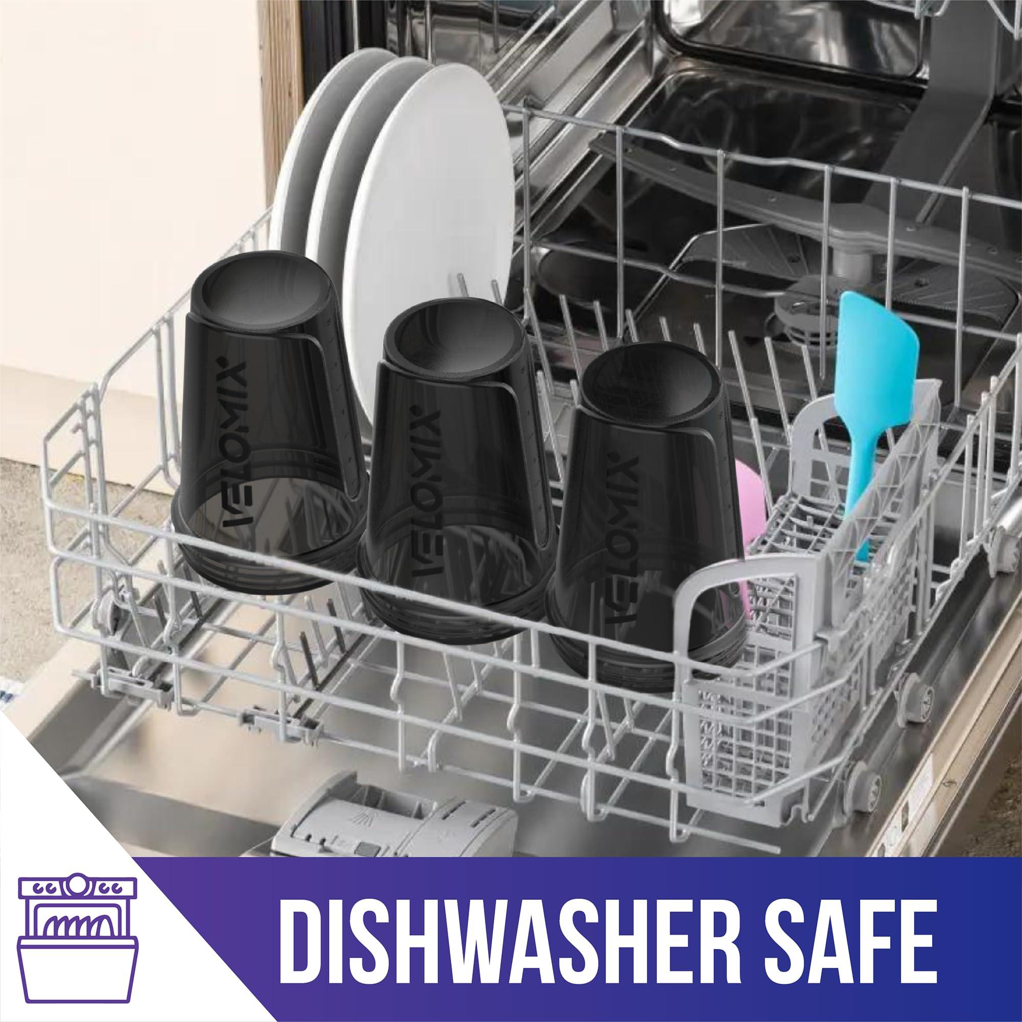 VELOMIX VELOMIX -6 PACK- Shaker Cups for Protein Shakes 20 oz - 6x Wire Whisk | Leak Proof Protein Shaker Bottle for Protein Shakes, Shaker Bottle Pack for Pre & Post Workout, Shaker Cup, Shaker Bottle Cups