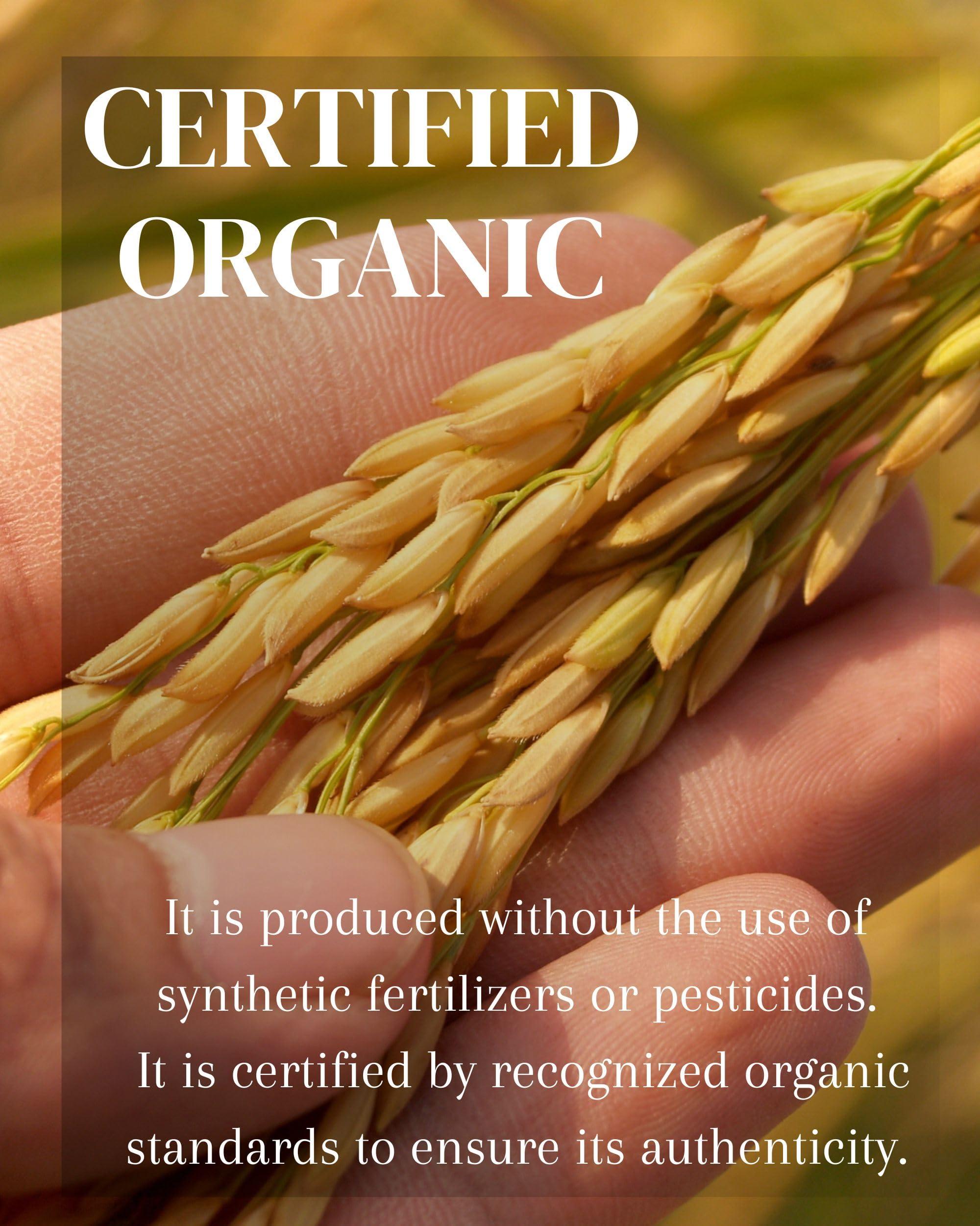 Blue Orchid Organic Organic Thai Red Jasmine Rice - Gluten Free - Preservative Free - Small Lot Farmed from Thailand - 2 LB