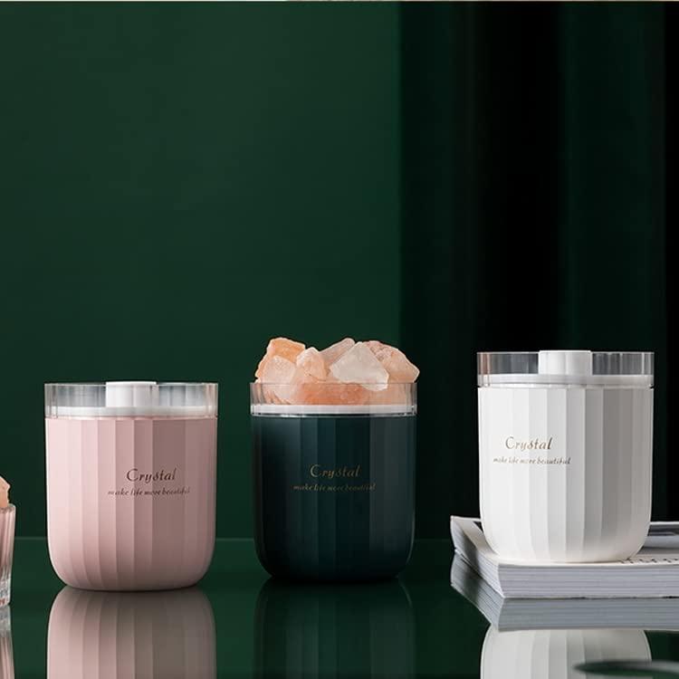 Meega Crystal Salt Humidifier 400 ml Cool Mist Essentail Oil Diffuser USB Charging Home Aromatherapy Humidifier Green