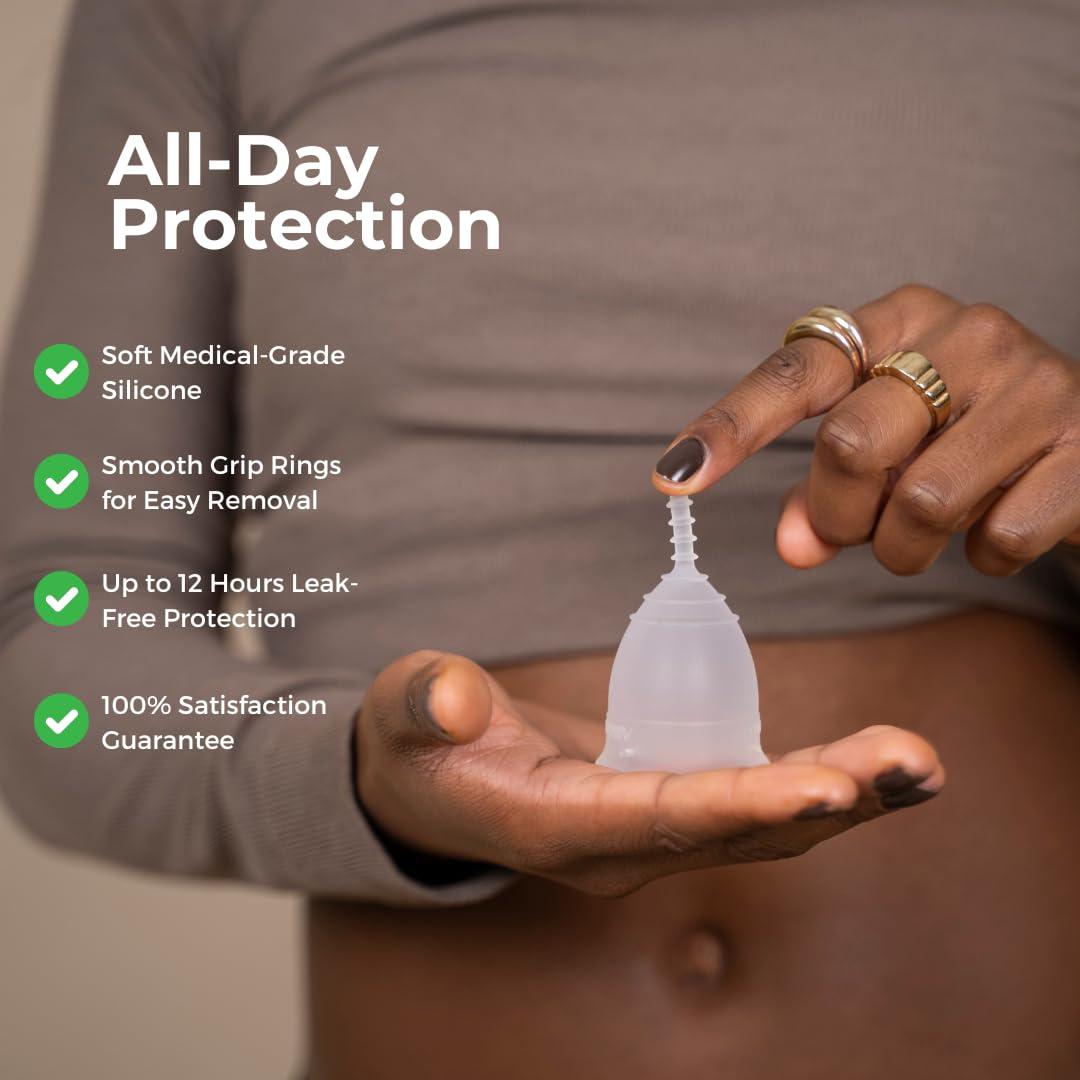 OrganiCup OrganiCup Menstrual Cup by AllMatters - Size A - Superior to Pads & Tampons - Voted Best Menstrual Cup by Reviewed - Made in Germany - Soft and Flexible