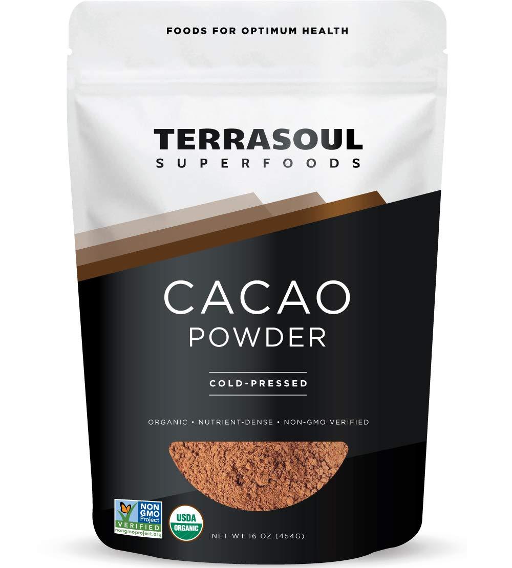 Terrasoul Superfoods Terrasoul Superfoods Raw Organic Cacao Powder, 2 Lbs (2 Pack) - Raw | Keto | Vegan