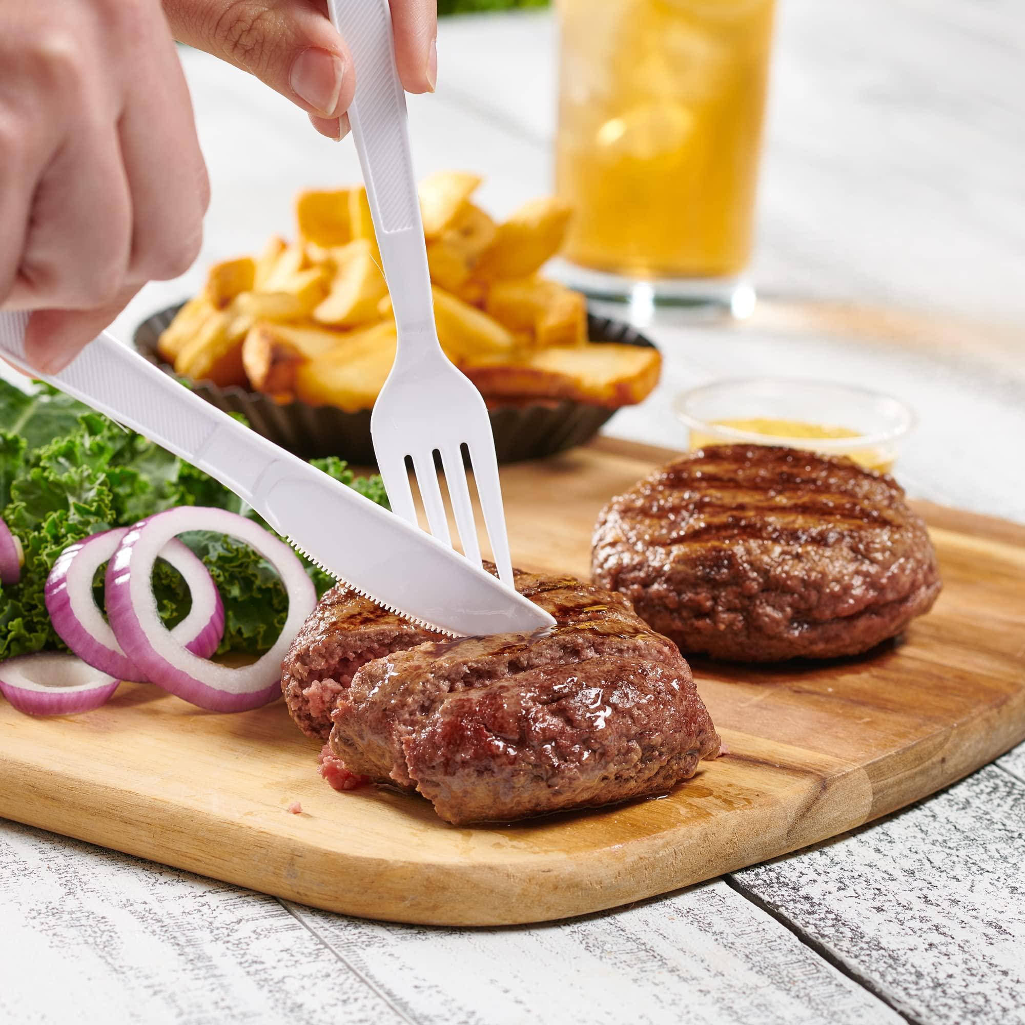 Comfy Package Comfy Package [500 Count] Heavy Duty White Plastic Forks, Extra Heavyweight Disposable Forks Perfect for Restaurants, Parties, and Dinner