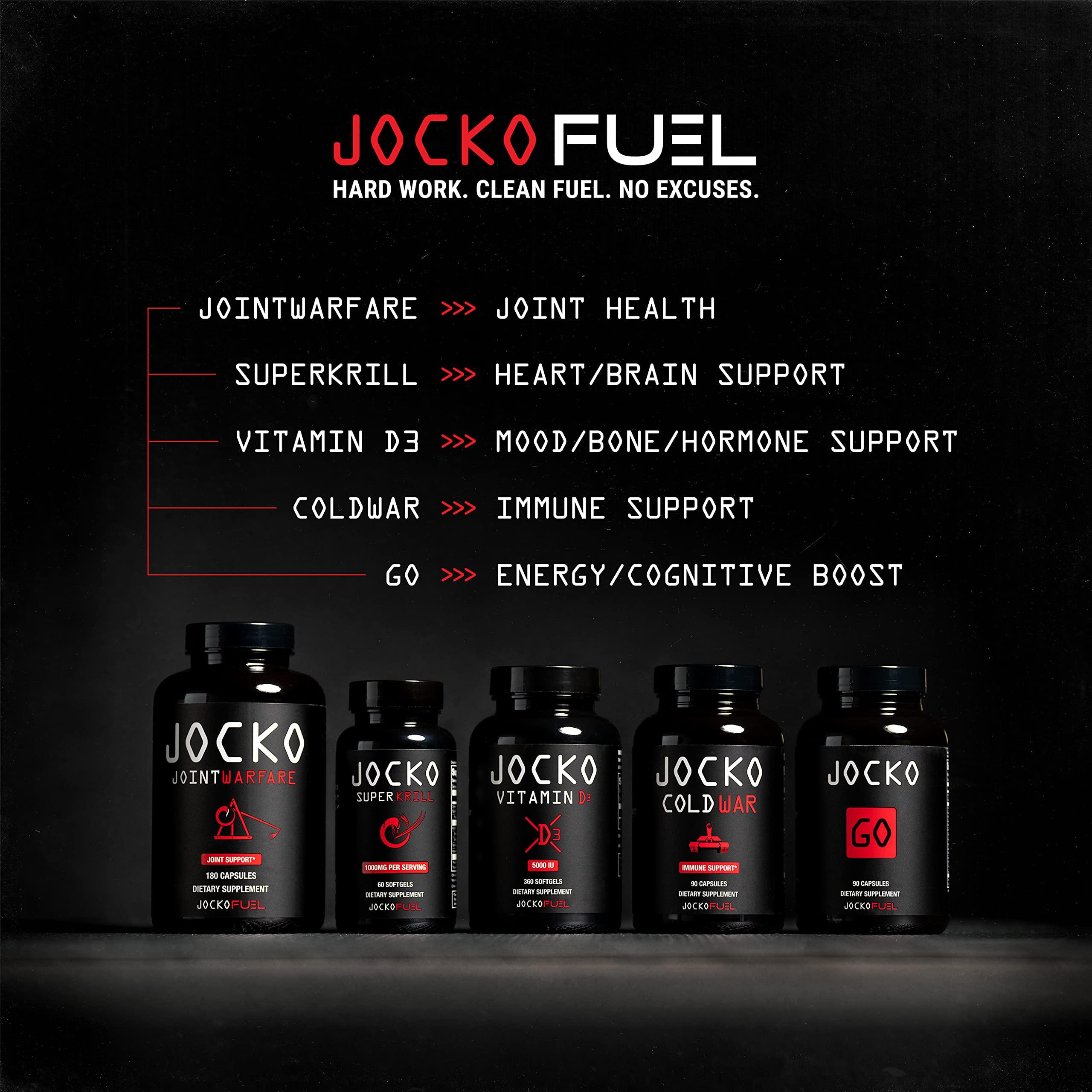 Jocko Fuel Jocko Fuel Cold War and Omega 3 Krill Oil Supplement Bundle