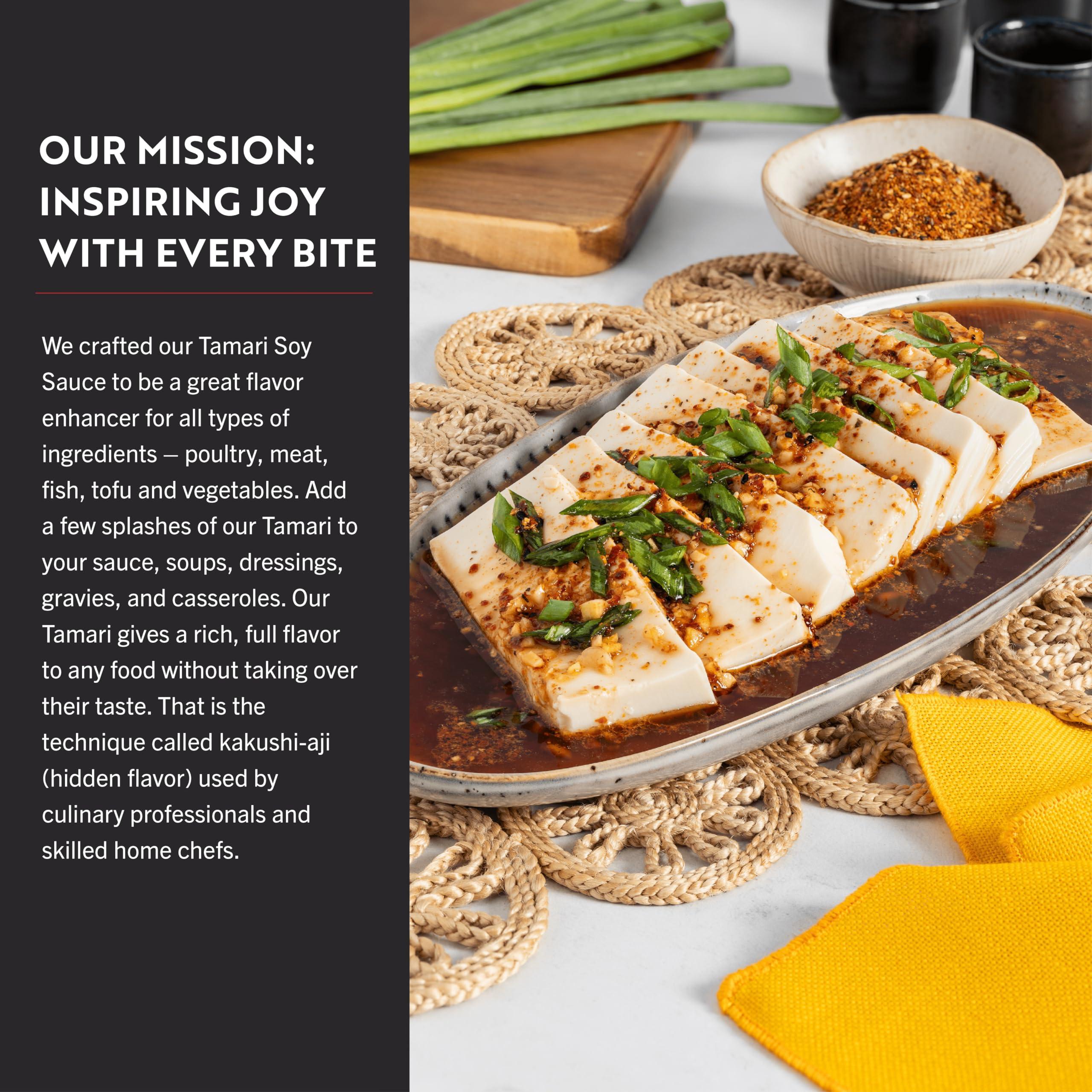 San-J San-J - Organic Gluten Free Tamari Soy Sauce with 25% Less Sodium - Specially Brewed - Made with 100% Whole Soy - 20 oz. Bottles - 2 Pack