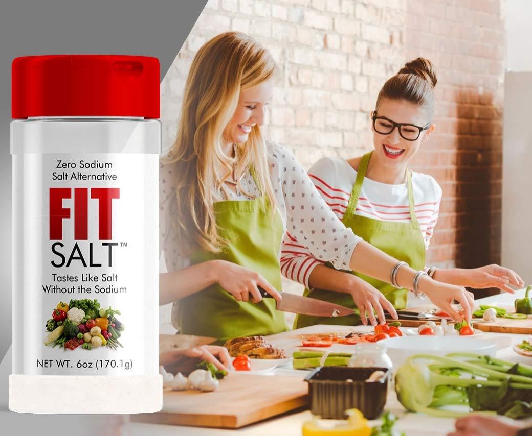 FIT SALT FIT SALT, Zero Sodium Salt Substitute. Taste Like Real Salt Without The Sodium. (No Nasty Aftertaste!) - (Servings Per Bottle approx:170). Buy 6 get 1 Free.