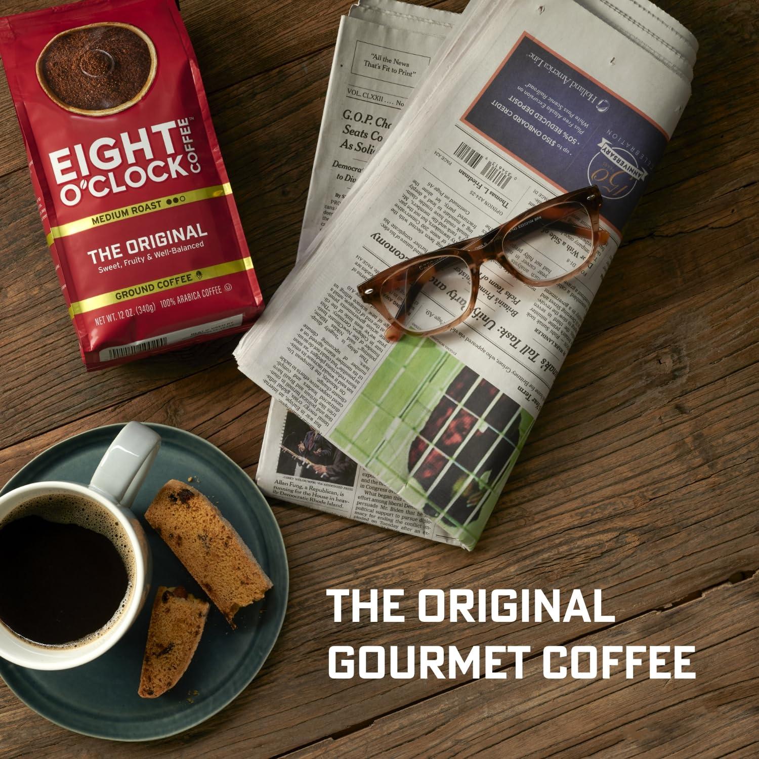 Eight O'Clock Coffee Eight O'Clock Coffee 100% Colombian Peaks, Medium Roast, Whole Bean Coffee, 20 Ounce, 100% Arabica, Kosher Certified