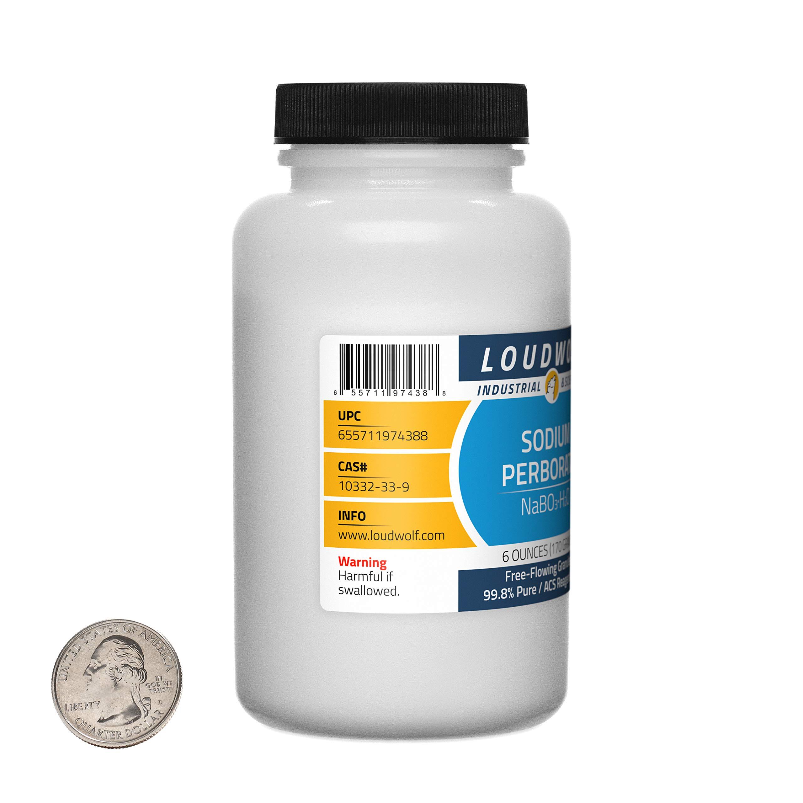 Loudwolf Sodium Perborate / 12 Ounces / 2 Bottles / 99.8% Pure ACS Reagent Grade/Free-Flowing Granules