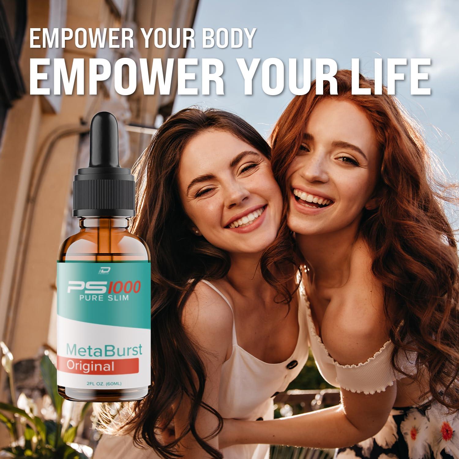 Indelo Metaburst PS1000 Pure Drops Liquid Supplement - PS1000 Metaburst Liquid Drops, PS1000 Original Metabolic Support Supplement, PS1000 Pure Metaburst Reviews (1 Pack - 1 Month Supply)