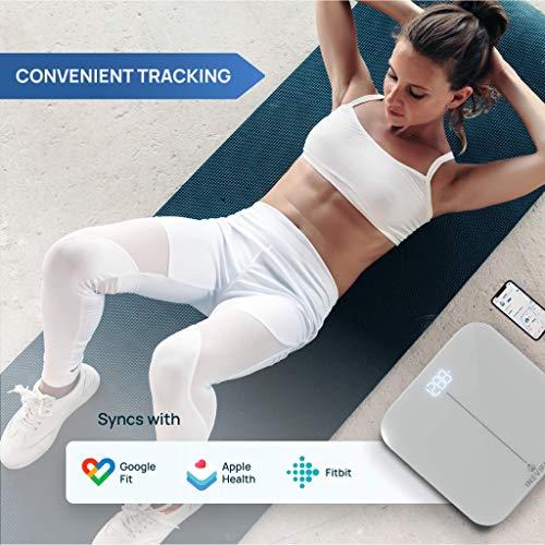 inevifit INEVIFIT Smart Premium Bathroom Scale, Highly Accurate Bluetooth Digital Bathroom Body Weight Scale, Precisely Measures Weight & BMI for Unlimited Users
