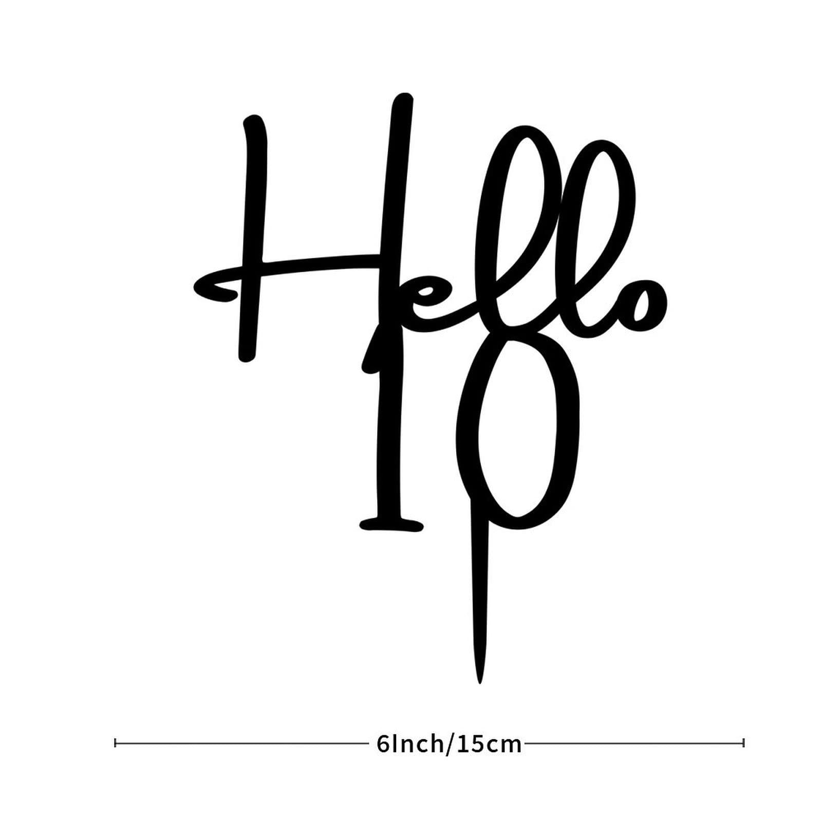 lutieger Hello 10 Ten Birthday Cake Toppers Personalized 10th Anniversary 10th Birthday Party Decorations Birthday Gifts For Baby Boys Girls Acrylic Black