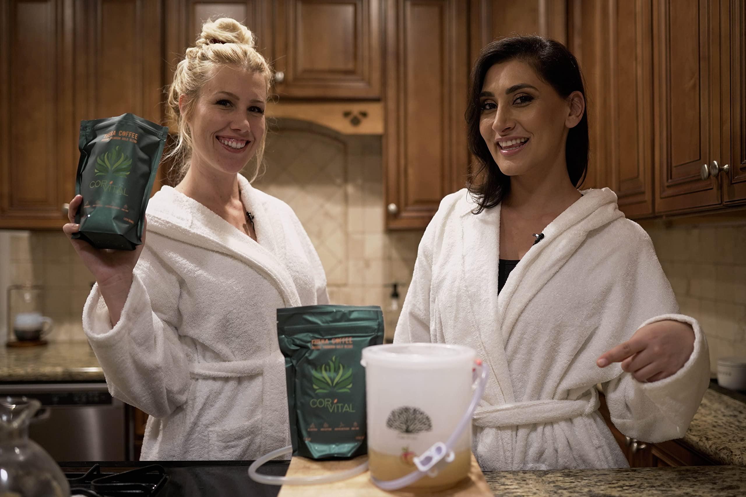 Cor-Vital Cor-Vital Coffee Enema Kit for Colon Cleansing - Complete Enema Accessories - Recommended by Gerson Home Enema Kit - Colon Detox Organic Coffee Enema - Enema Bucket Kit with Red Tube - Colon Cleanser