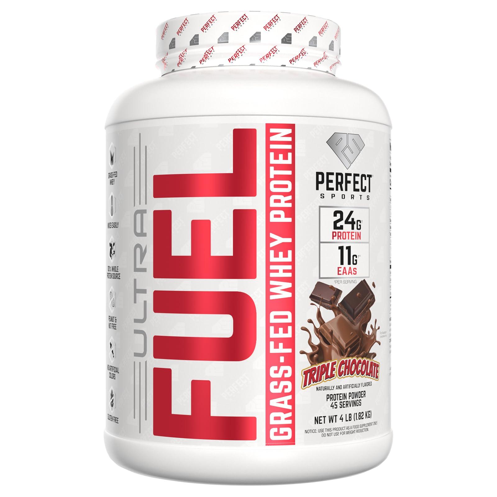 PERFECT SPORTS PERFECT SPORTS Ultra Fuel Grass-Fed Whey Protein - 4lbs Triple Chocolate