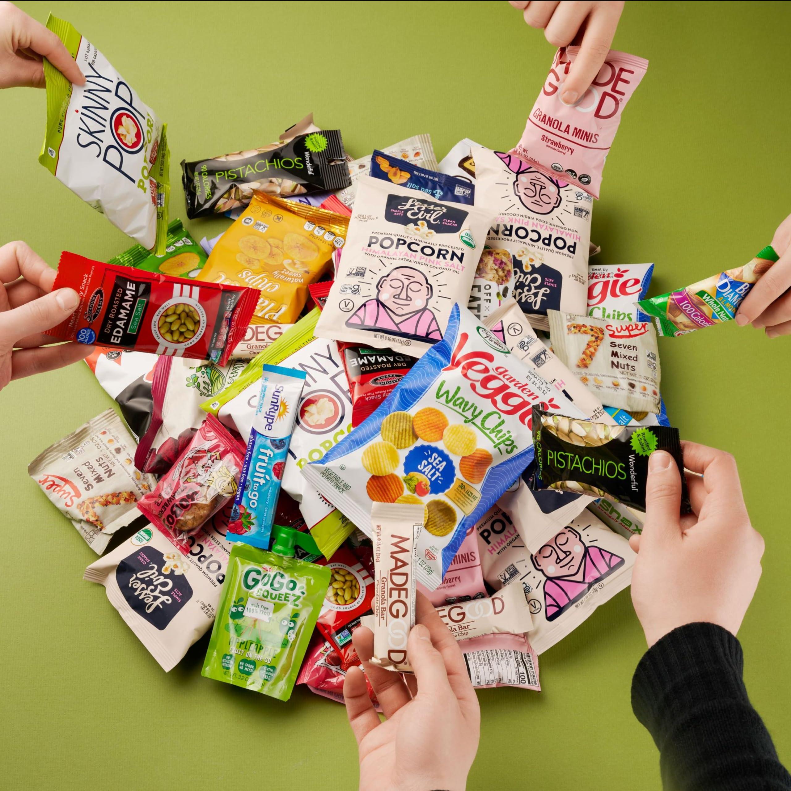 GLUTEN FREE PALACE Gluten Free Palace Deluxe Snacks Variety Pack Vegan Snacks for Adults - Healthy Valentines Day Gift Basket and Snack Box for College Students (32 Count)