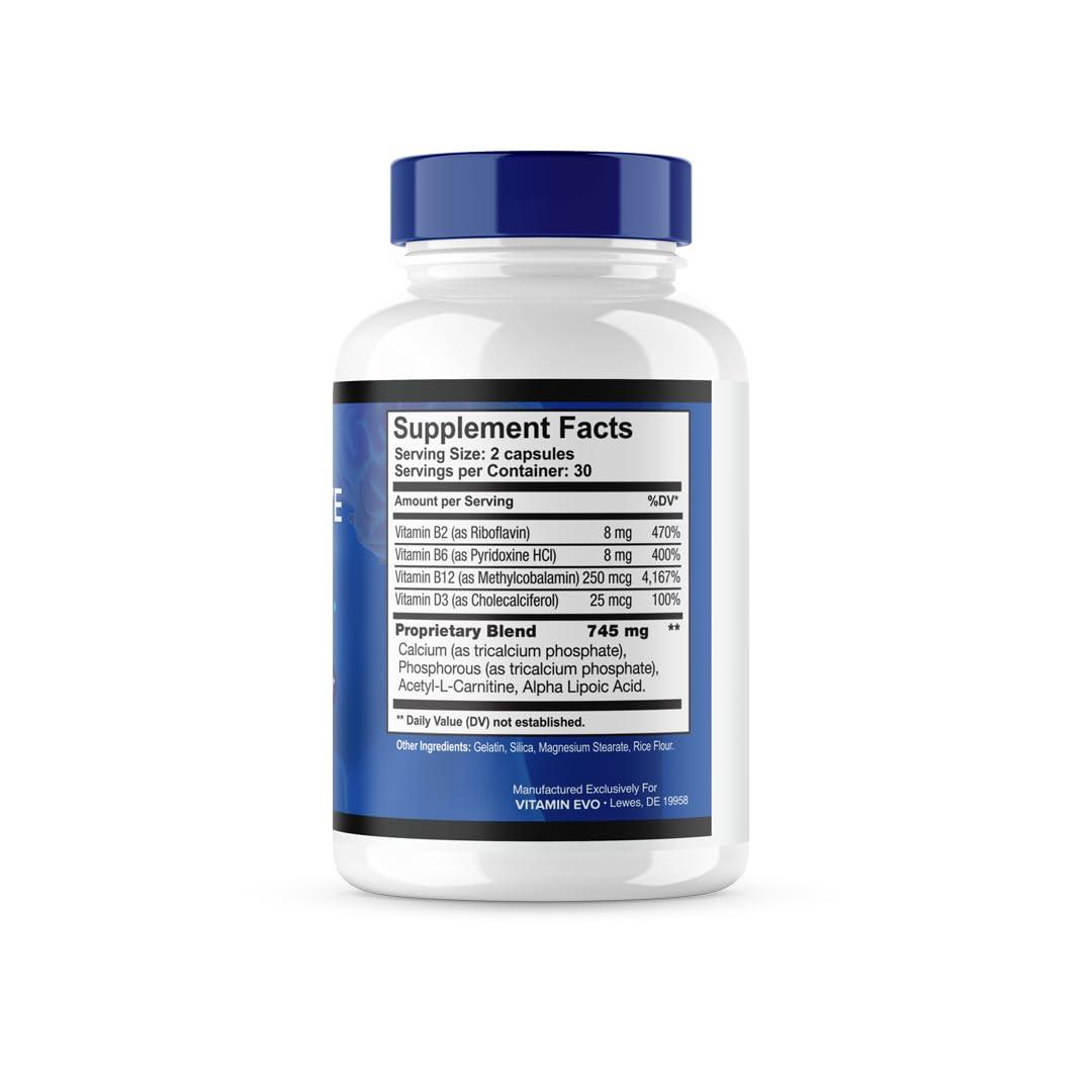 Vitamin Evo Neuro Thrive Brain Supplement, Neuro Thrive for Memory, Neuro Thrive PQQ to Reduce The Negative Effects of Brain Fog, Neuro Thrive Cognitive Function, NeuroThrive Reviews Neuro-Thrive (60 Capsules)