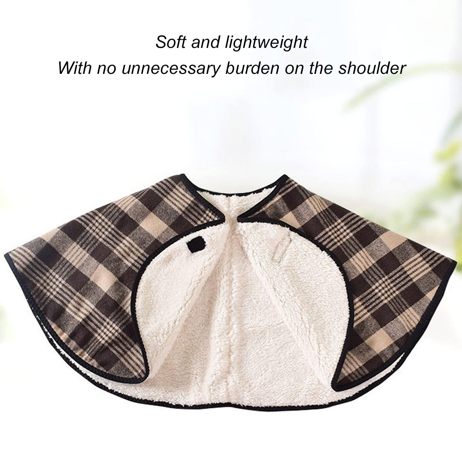 Ymiko Wheelchair Shawl, Plus Velvet Thickened Wheelchair Care Shawl, bedridden Patient Shoulder Warm Blanket Cloak Shoulder Blanket, Suitable for Aged Care Products