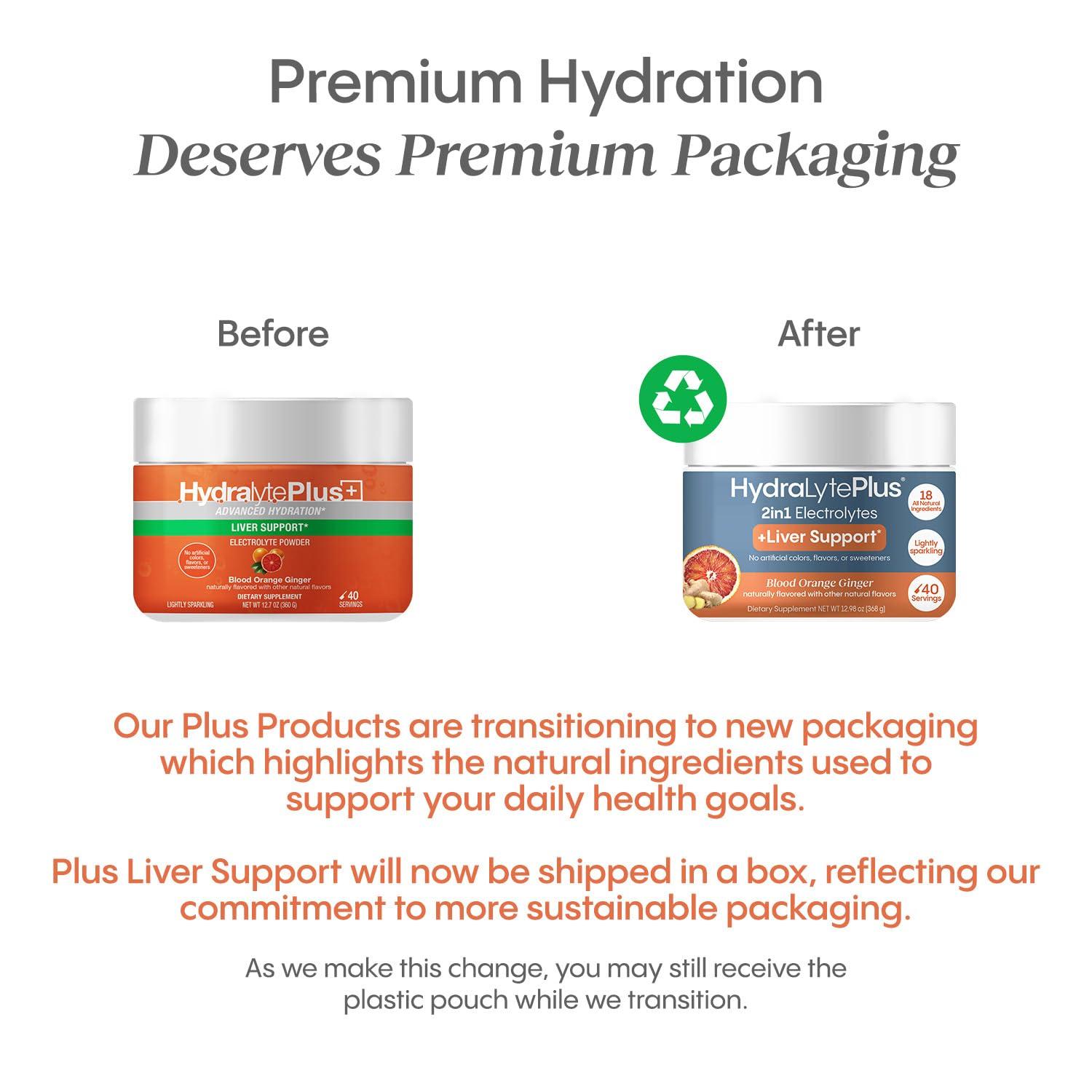 Hydralyte Hydralyte Liver Support + Electrolyte Mix with Milk Thistle, Turmeric, Ginger, Prickly Pear, Green Tea Extract Formulated for Rapid Rehydration, (Blood Orange Ginger, 40 Serve Tub)