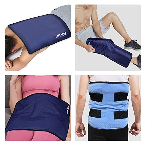 MR.ICE Extra Large Ice Pack for Injuries Reusable - Gel Cold Pack Compress Therapy for Pain and Injuries of Back, Knee, Shoulder, Hip, Ankle, Neck, Elbow, Wrist - Hot & Cold Therapy Gel Pack - 15\" x 23.4\"