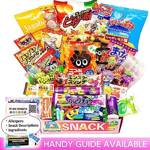 SHOGUN CANDY SHOGUN CANDY, 40Pcs Japanese Snacks and Japanese Candy, Popin Cookin Japanese Snack Box, Kawaii Dagashi Box, (HIME(Gluten free))