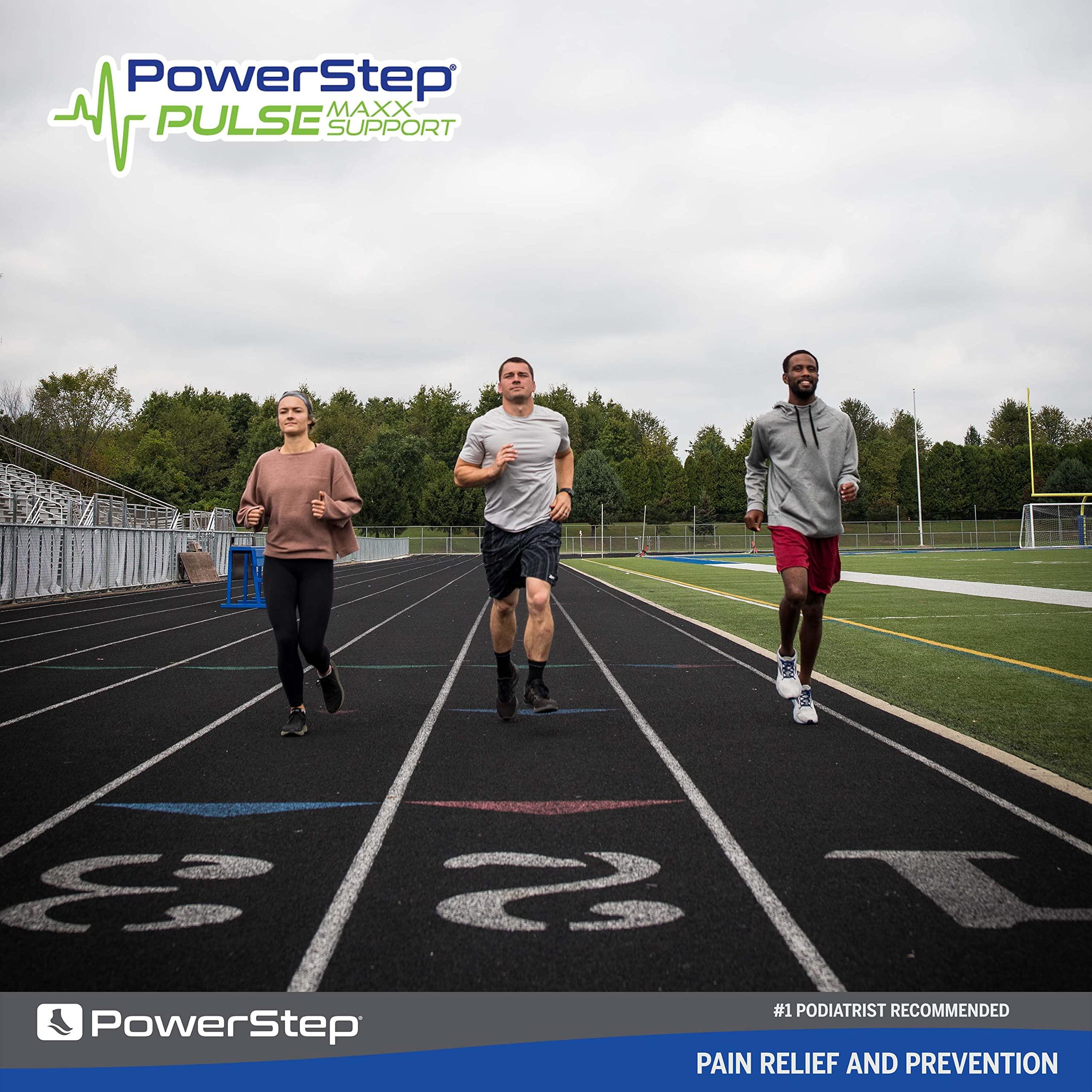 Powerstep Powerstep Pulse Maxx Running Insoles - Overpronation Corrective Orthotic Inserts for Running Shoes - Maximum Ankle, Foot Pain Relief & Arch Support Insoles (M 6-6.5, F 8-8.5)