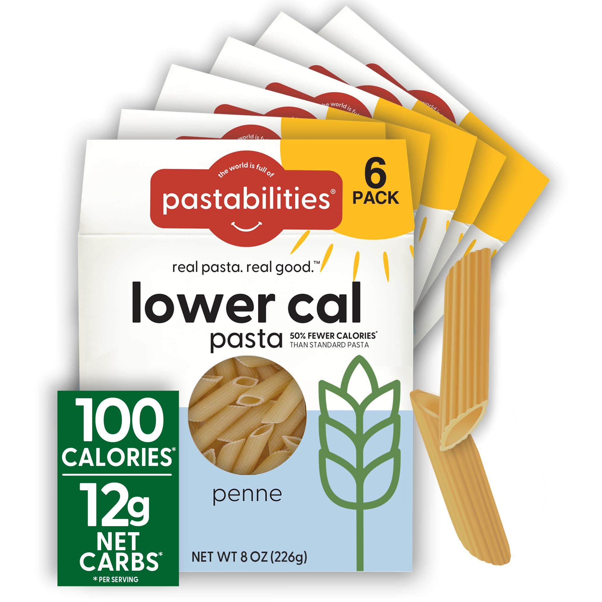 pastabilities Pastabilities, Lower Calorie Pasta, Ruffles 100 Calories/Serving Low Net Carbs, Low Calorie, Non-GMO, High Fiber, Vegan, Plant-Based, Enhanced Nutrients, Delicious Taste & Texture (8 Ounce, 6 Pack)