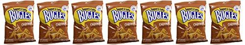 Bugles Bugles Crispy Corn Snacks, Sweet & Salty Caramel, Snack Bag, 3.5 Oz (Pack of 7)