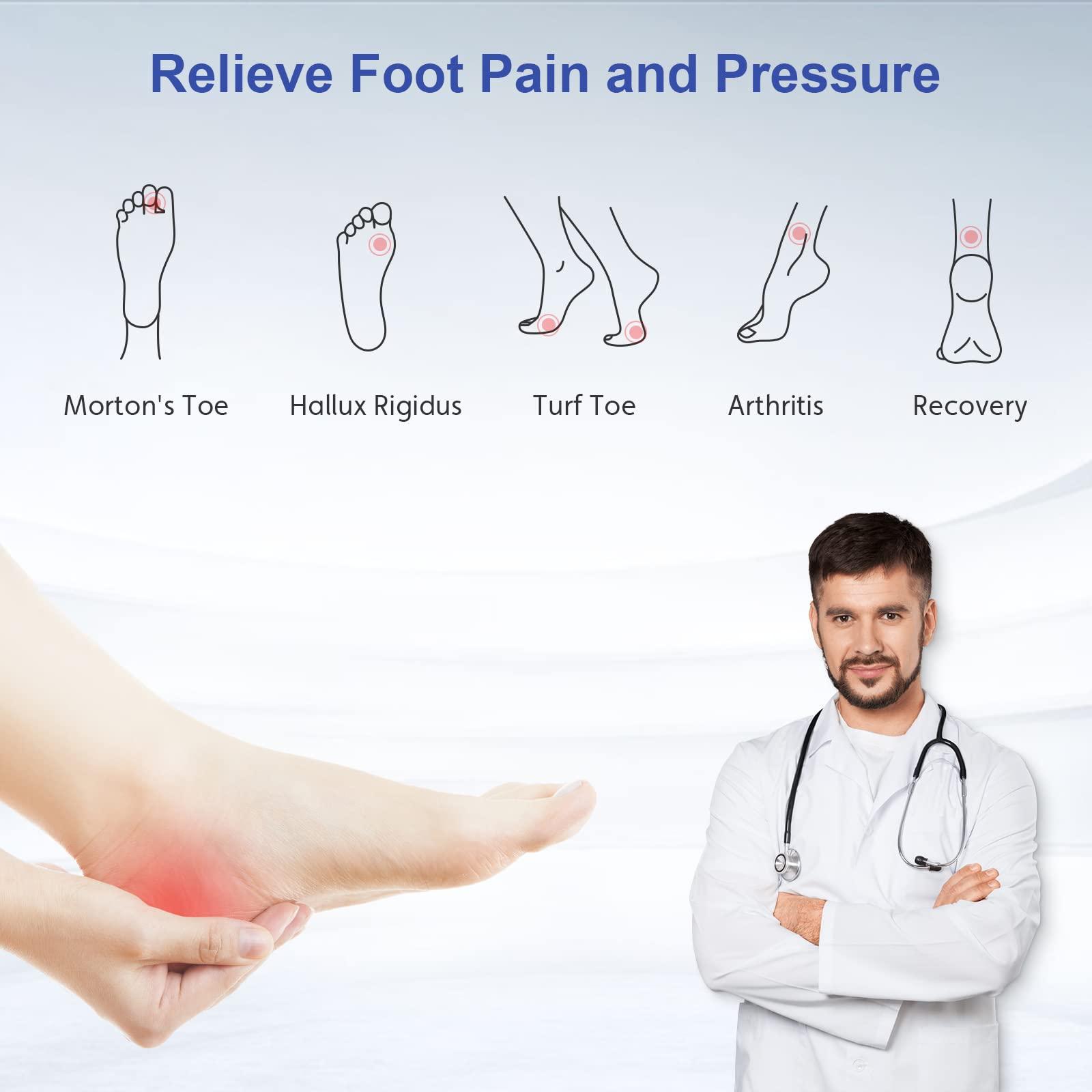 FAKILO Carbon Fiber Insole 1 Pair, FAKILO Carbon Fiber Insoles Shoes Insert for Women Men, Rigid Support for Turf Toe, Foot Fractures, Hallux Rigidus, Mortons Toe 223mm - Women\'s 6-6.5, Men\'s 5-5.5