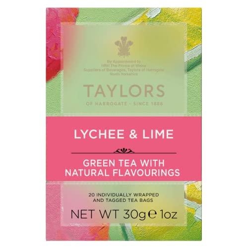 Taylors of Harrogate Taylors of Harrogate Lychee & Lime Green Tea, 20 Teabags (Pack of 3)